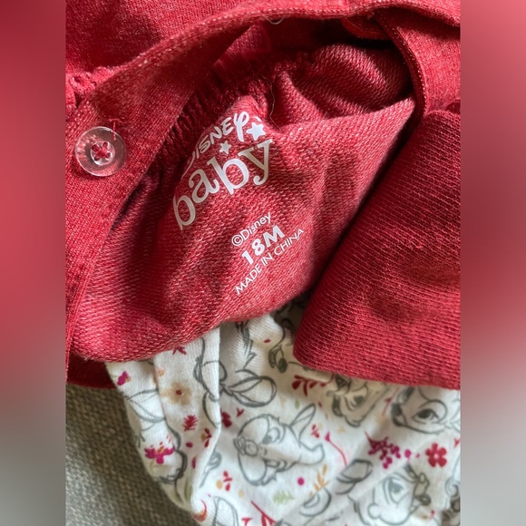 NWT Disney Bambi Baby Girls Pinafore Dress Set - Picture 6 of 9